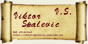 Viktor Spalević vizit kartica